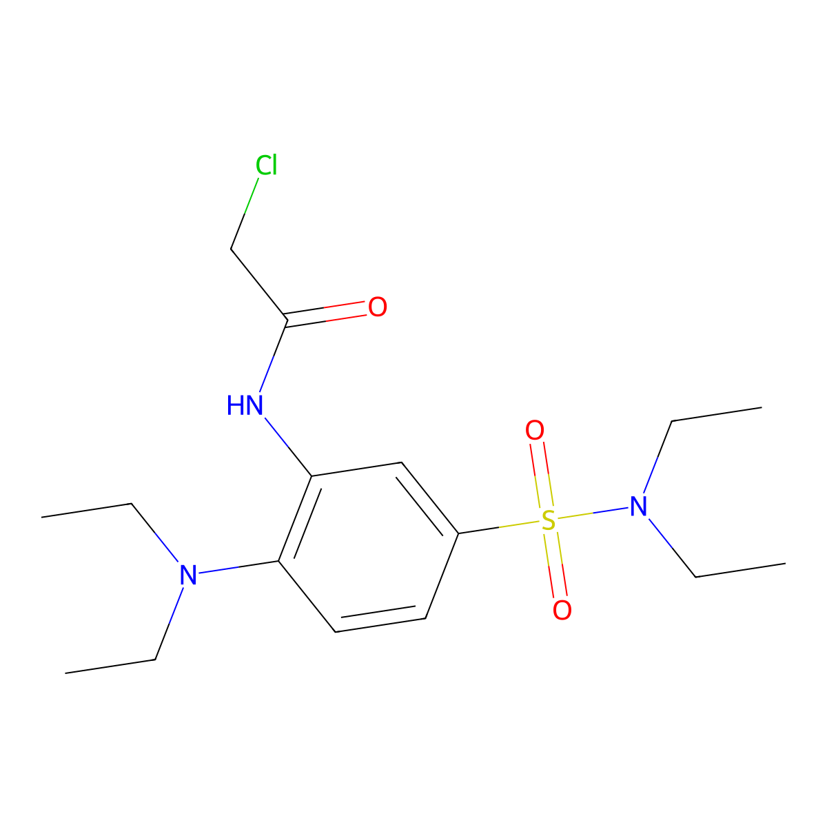 2-chloro-N-[2-(diethylamino)-5-(diethylsulfamoyl)phenyl]acetamide molecular structure, CAS 1049604-83-2