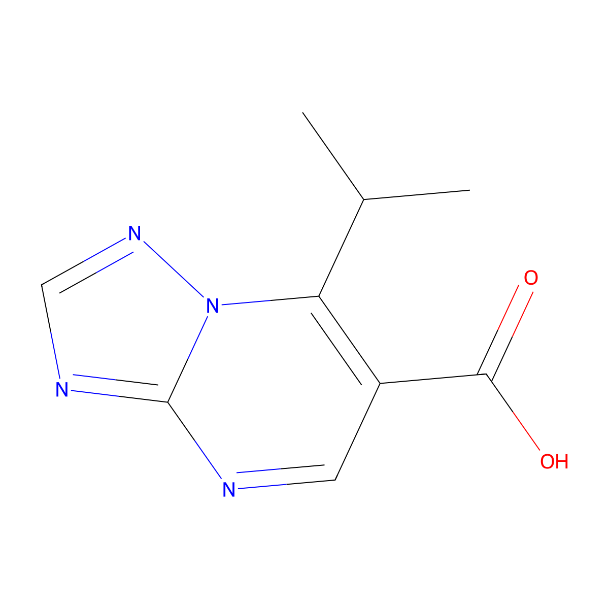 7-(Propan-2-yl)-[1,2,4]triazolo[1,5-a]pyrimidine-6-carboxylic acid molecular structure, CAS 1049605-05-1