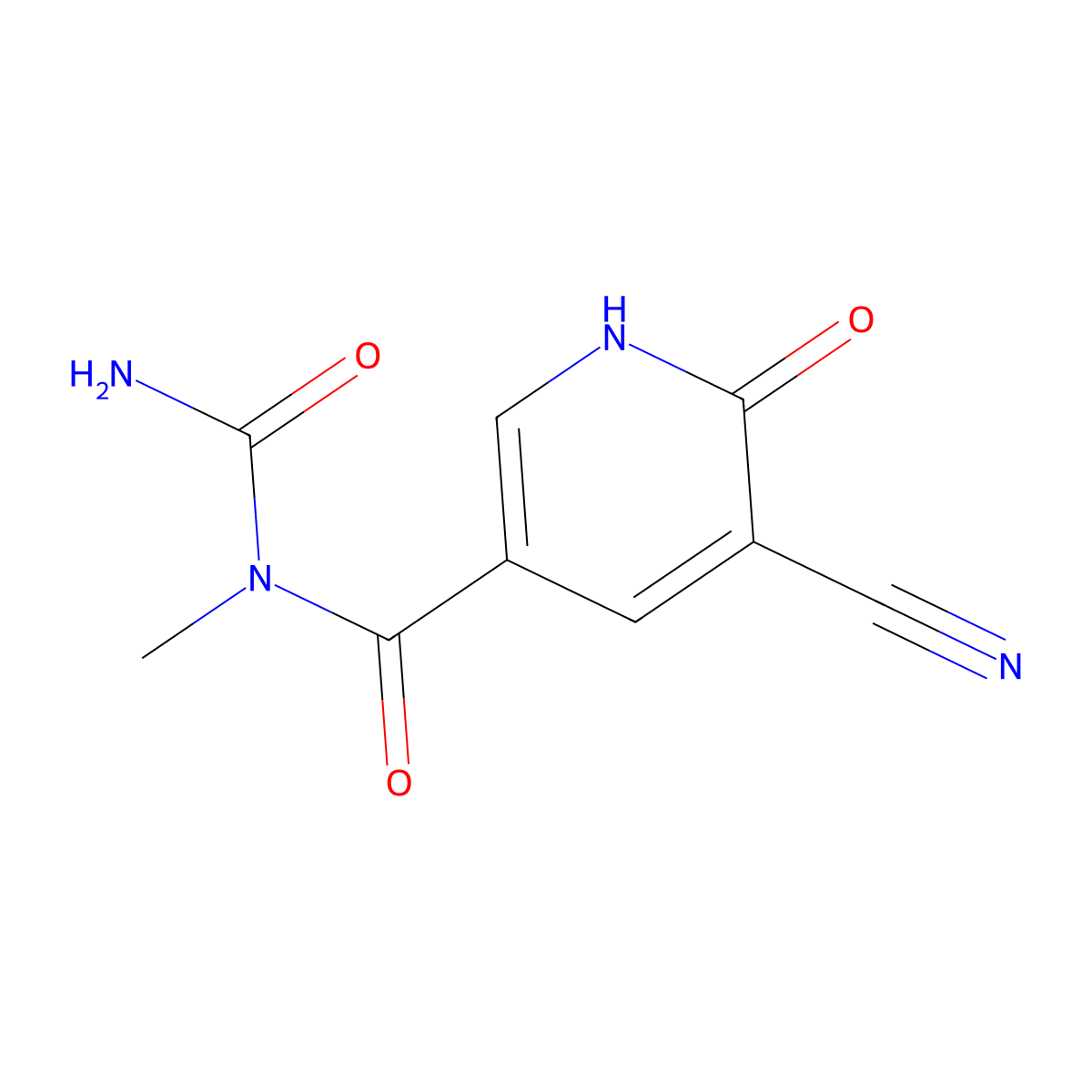 1-(5-Cyano-6-oxo-1,6-dihydropyridine-3-carbonyl)-1-methylurea molecular structure, CAS 1049605-73-3