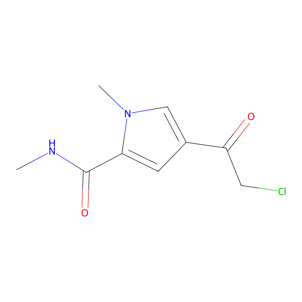 4-(2-chloroacetyl)-N,1-dimethyl-1H-pyrrole-2-carboxamide molecular structure, CAS 1049605-87-9