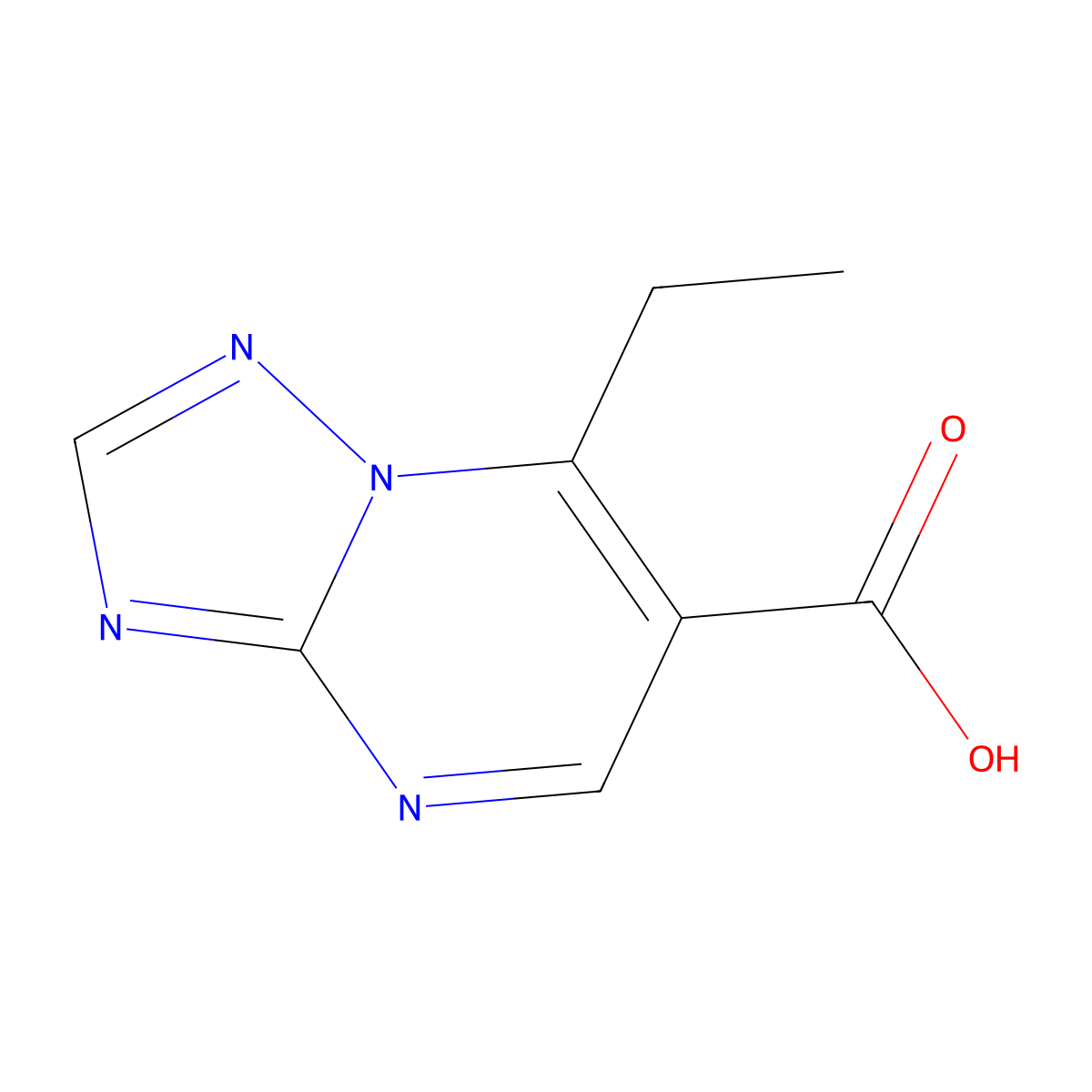 7-Ethyl-[1,2,4]triazolo[1,5-a]pyrimidine-6-carboxylic acid molecular structure, CAS 1049606-50-9
