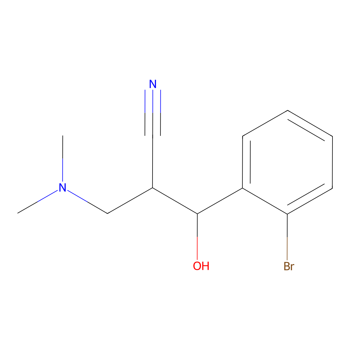 3-(2-Bromophenyl)-2-[(dimethylamino)methyl]-3-hydroxypropanenitrile molecular structure, CAS 1049606-74-7