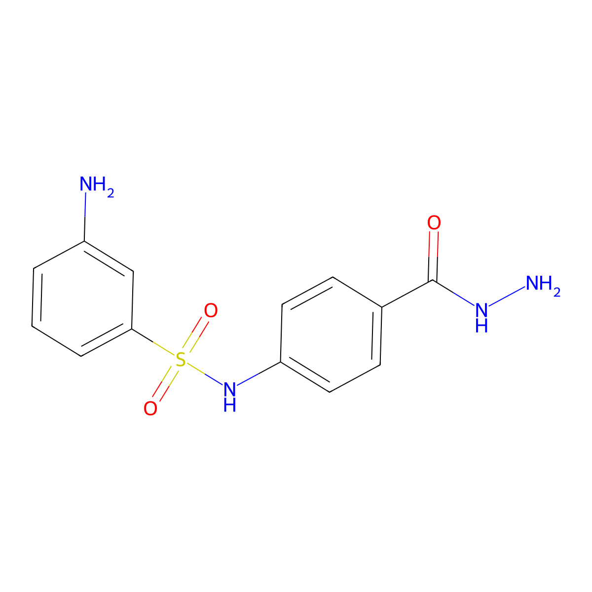 3-amino-N-[4-(hydrazinecarbonyl)phenyl]benzene-1-sulfonamide molecular structure, CAS 1049606-87-2