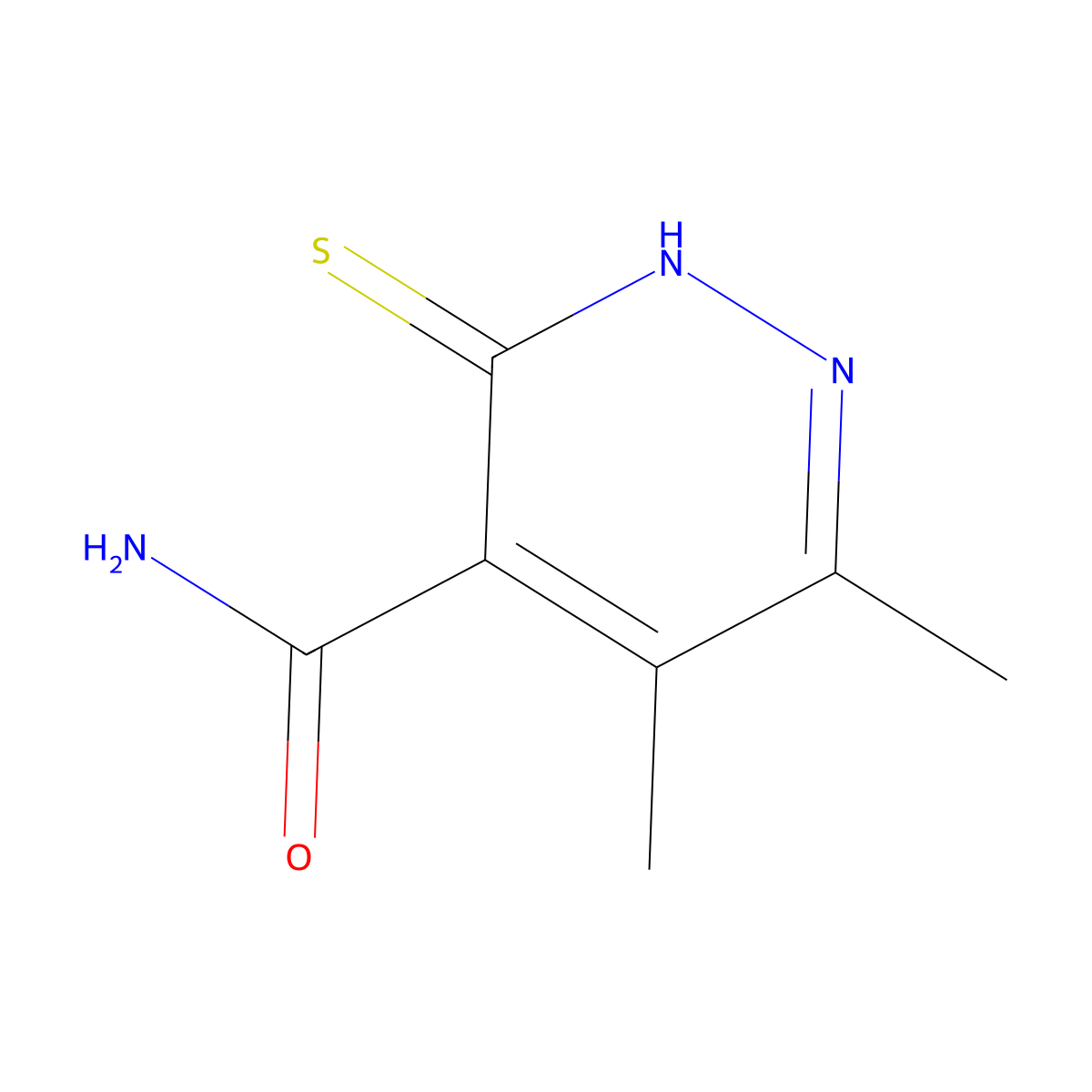 5,6-Dimethyl-3-sulfanylpyridazine-4-carboxamide molecular structure, CAS 1049606-94-1