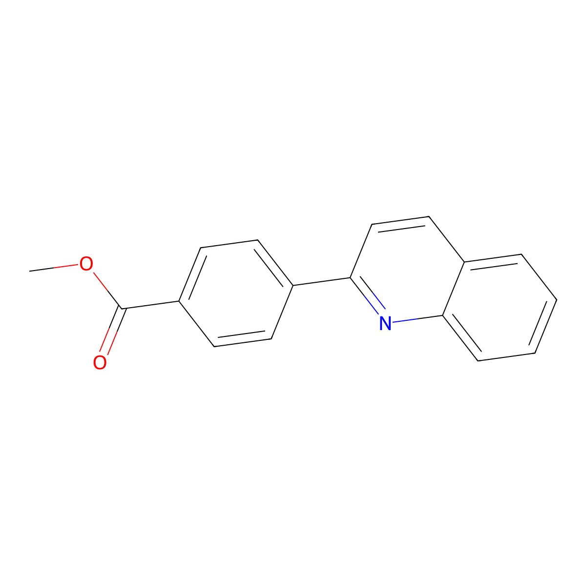 Methyl 4-(quinolin-2-yl)benzoate molecular structure, CAS 104967-52-4