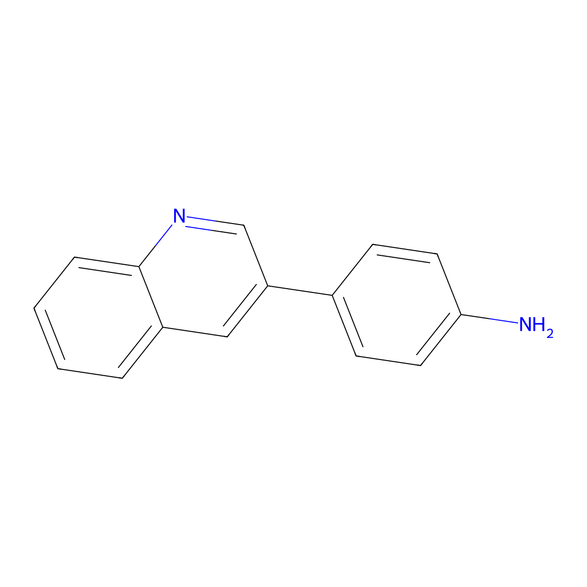 4-(3-Quinolinyl)aniline molecular structure, CAS 104967-74-0