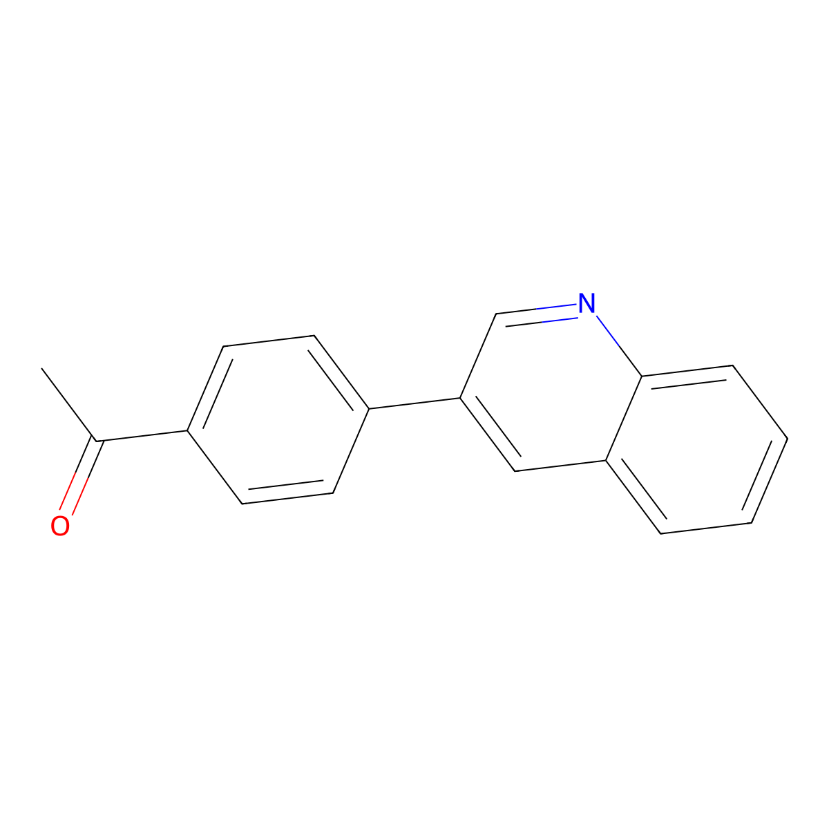1-(4-(Quinolin-3-yl)phenyl)ethan-1-one molecular structure, CAS 104967-77-3