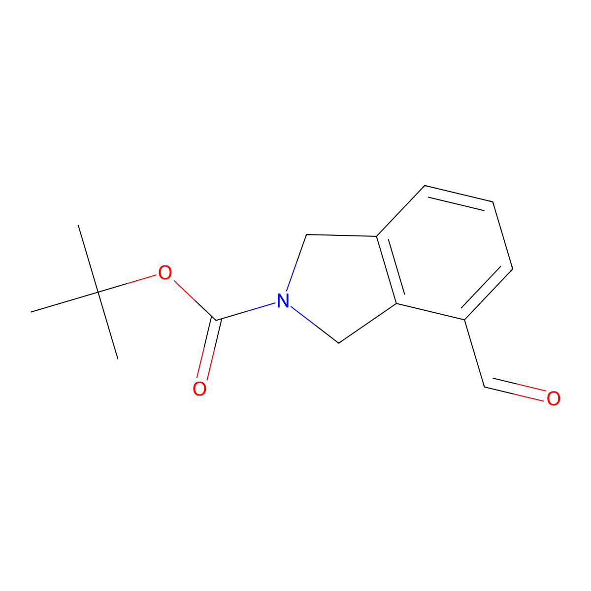 1,1-Dimethylethyl 4-formyl-1,3-dihydro-2H-isoindole-2-carboxylate molecular structure, CAS 1049677-40-8