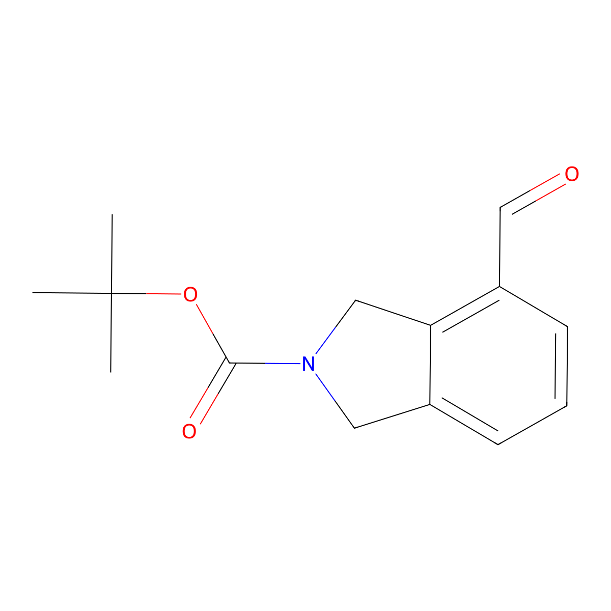1,1-Dimethylethyl 4-formyl-1,3-dihydro-2H-isoindole-2-carboxylate molecular structure, CAS 1049677-40-8