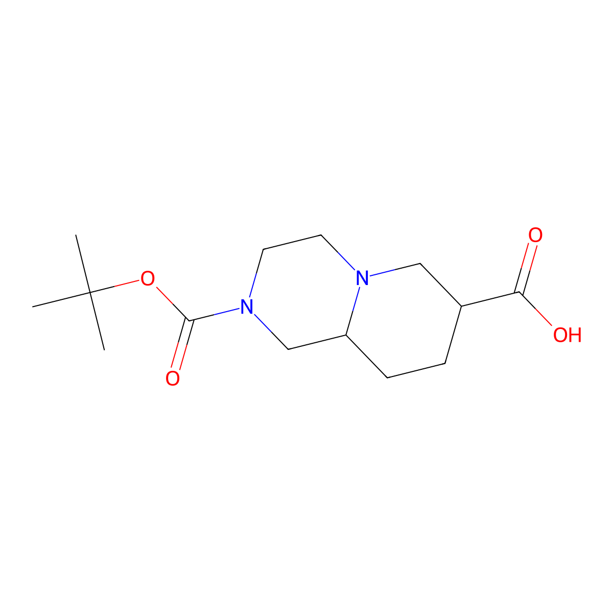 2-Boc-Octahydro-pyrido[1,2-a]pyrazine-7-carboxylic acid molecular structure, CAS 1049677-42-0