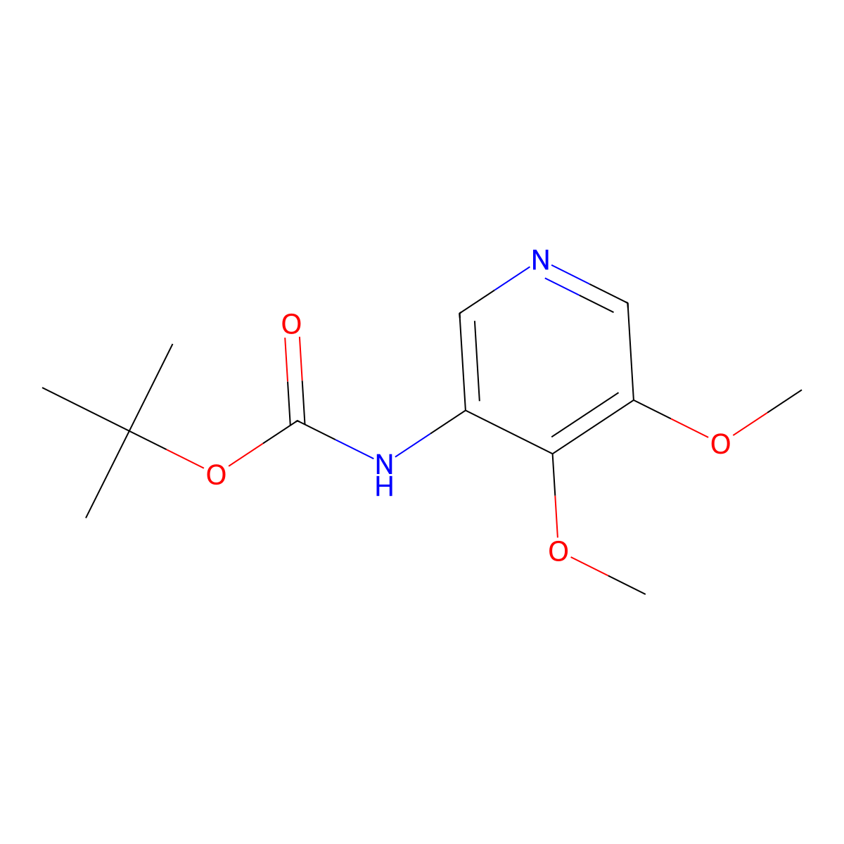 3-Boc-Amino-4,5-dimethoxypyridine molecular structure, CAS 1049677-55-5