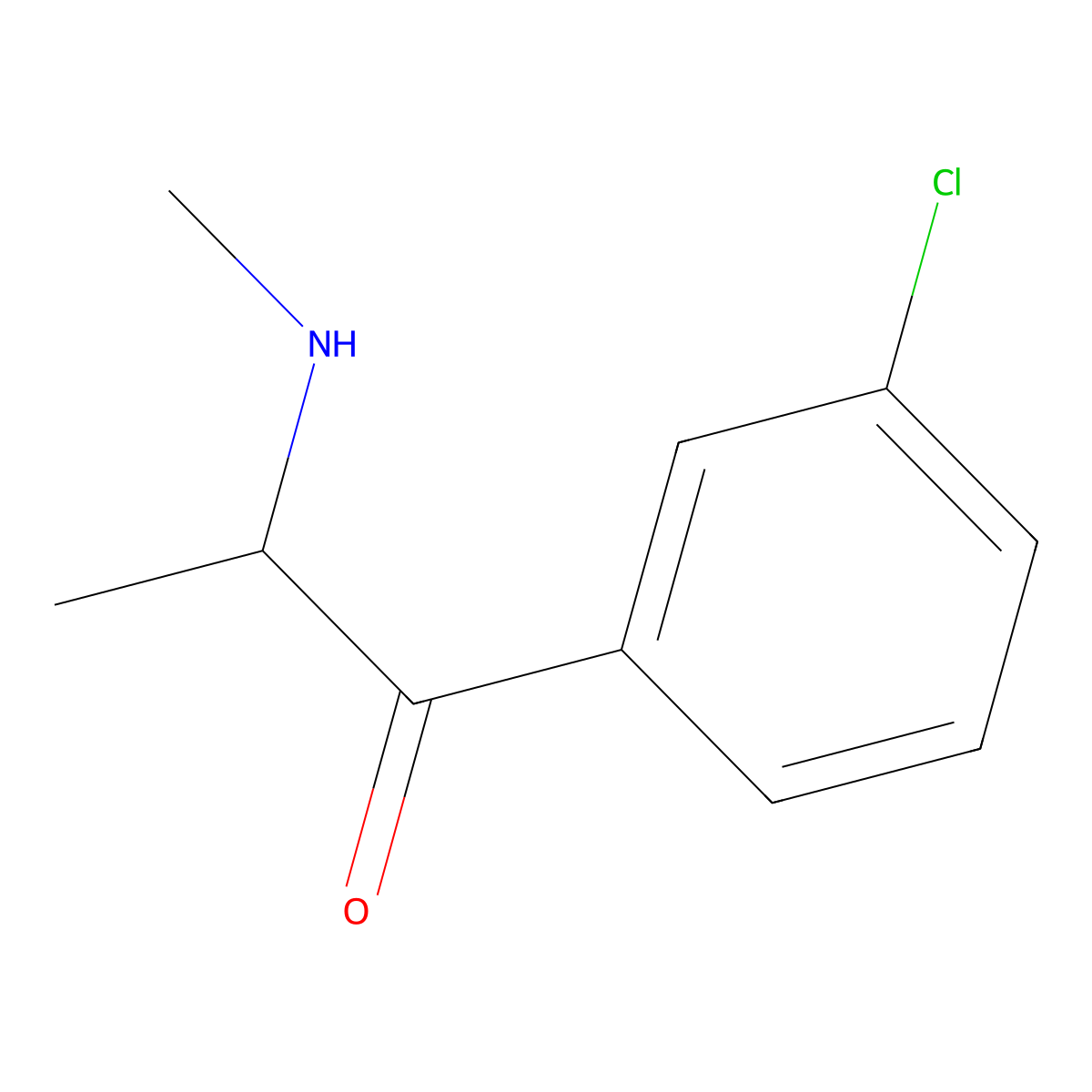 1-(3-Chlorophenyl)-2-(methylamino)-1-propanone molecular structure, CAS 1049677-59-9