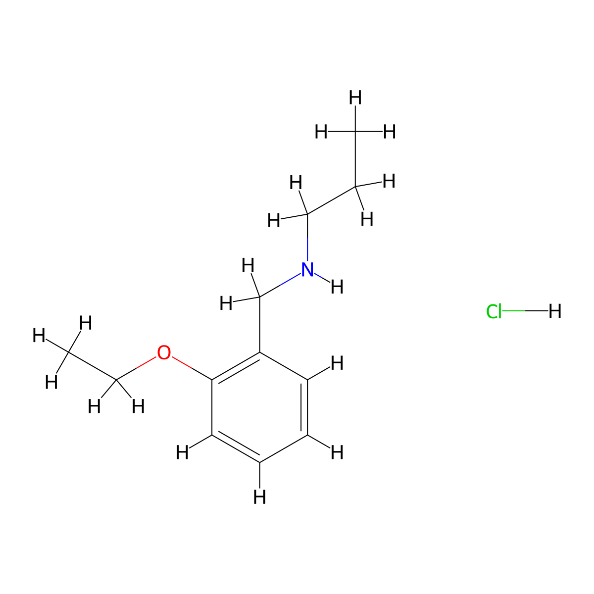 N-(2-Ethoxybenzyl)-1-propanamine hydrochloride molecular structure, CAS 1049677-99-7