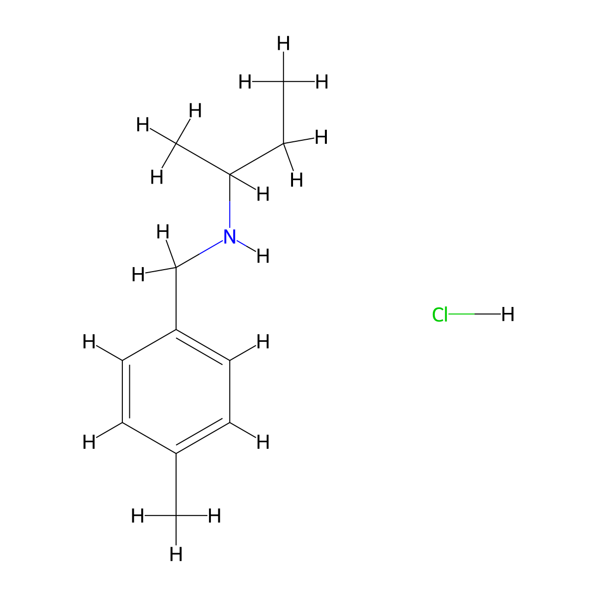N-(4-Methylbenzyl)-2-butanamine hydrochloride molecular structure, CAS 1049678-12-7