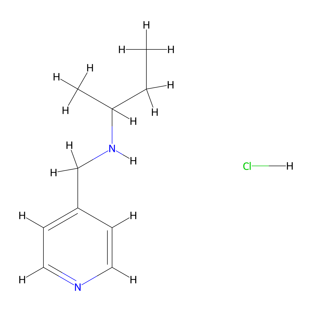 N-(4-Pyridinylmethyl)-2-butanamine hydrochloride molecular structure, CAS 1049678-14-9
