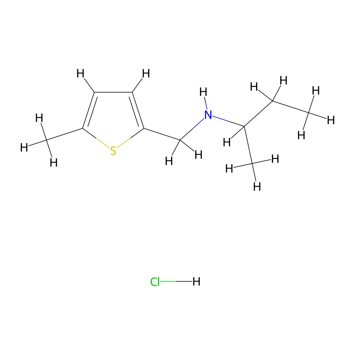 N-[(5-Methyl-2-thienyl)methyl]-2-butanamine hydrochloride molecular structure, CAS 1049678-17-2