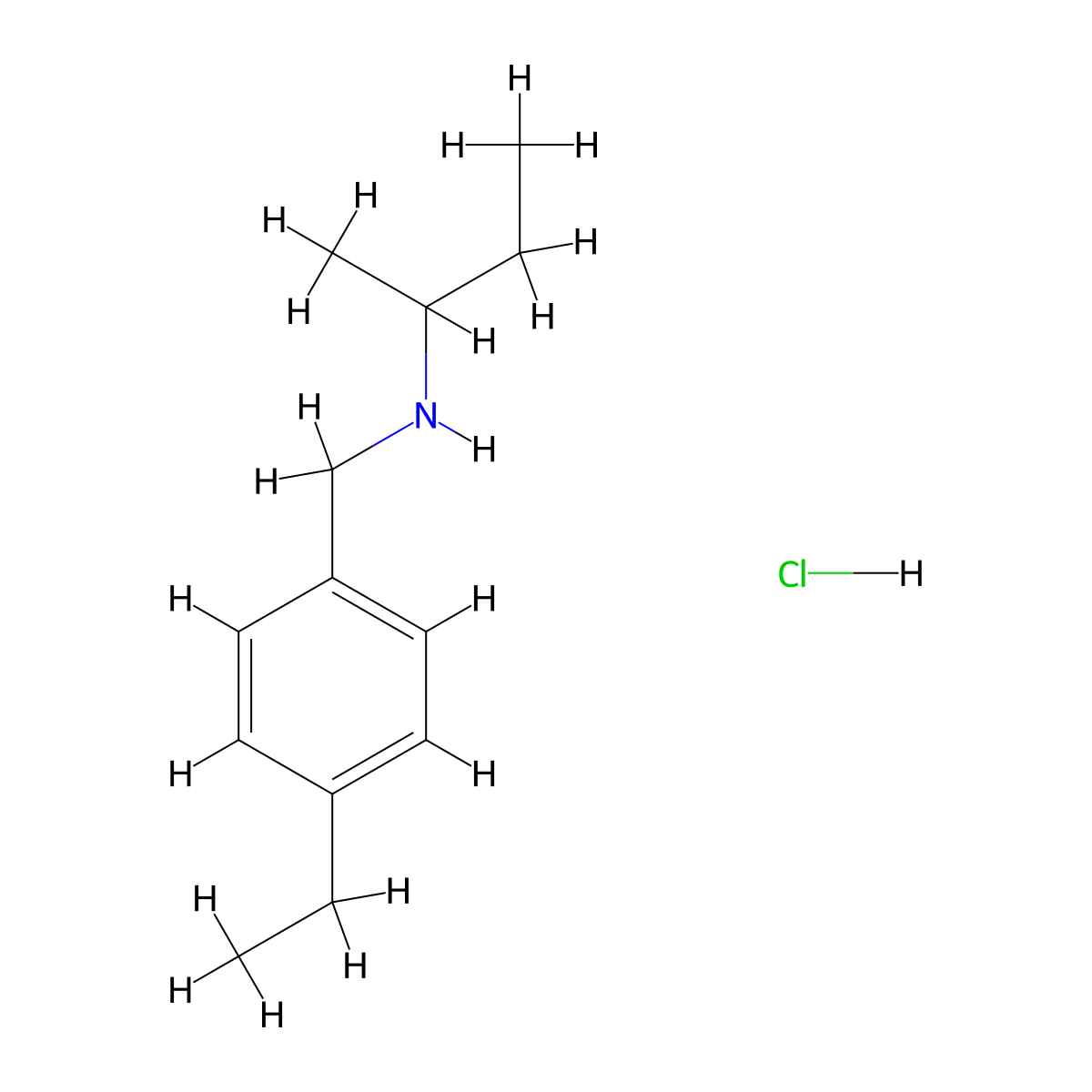 N-(4-Ethylbenzyl)-2-butanamine hydrochloride molecular structure, CAS 1049678-19-4