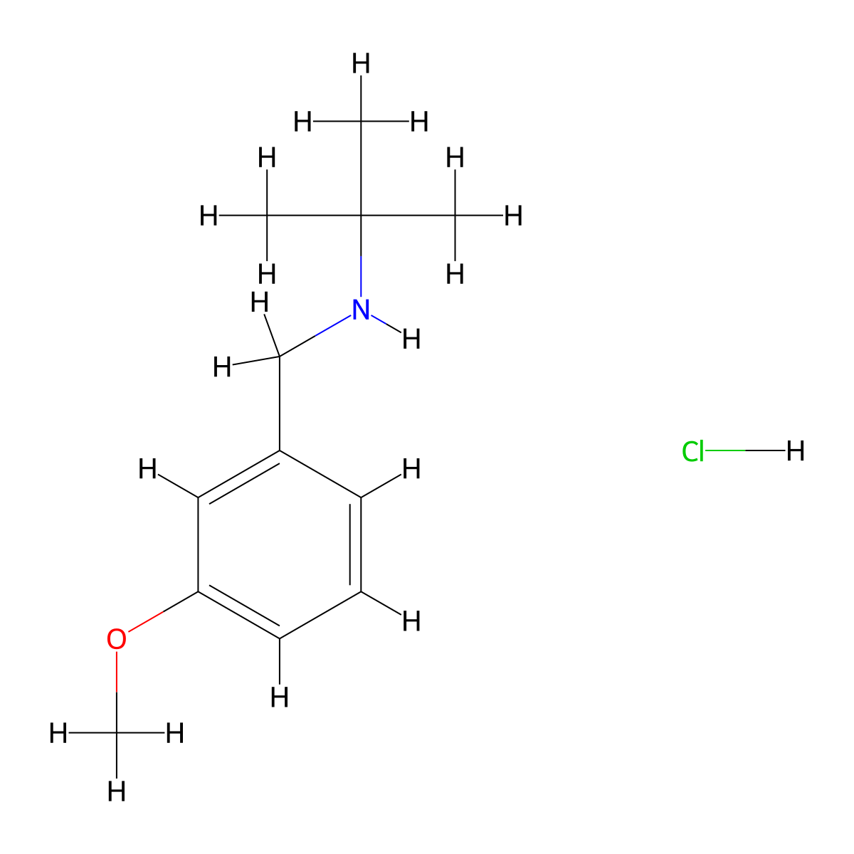 N-(3-Methoxybenzyl)-2-methyl-2-propanamine hydrochloride molecular structure, CAS 1049678-26-3