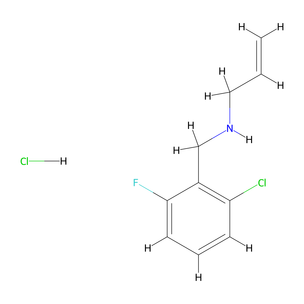 N-(2-Chloro-6-fluorobenzyl)-2-propen-1-amine hydrochloride molecular structure, CAS 1049678-35-4