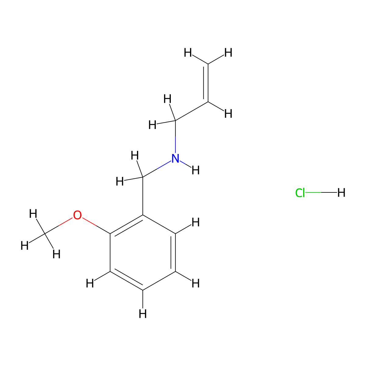 N-(2-Methoxybenzyl)-2-propen-1-amine hydrochloride molecular structure, CAS 1049678-37-6