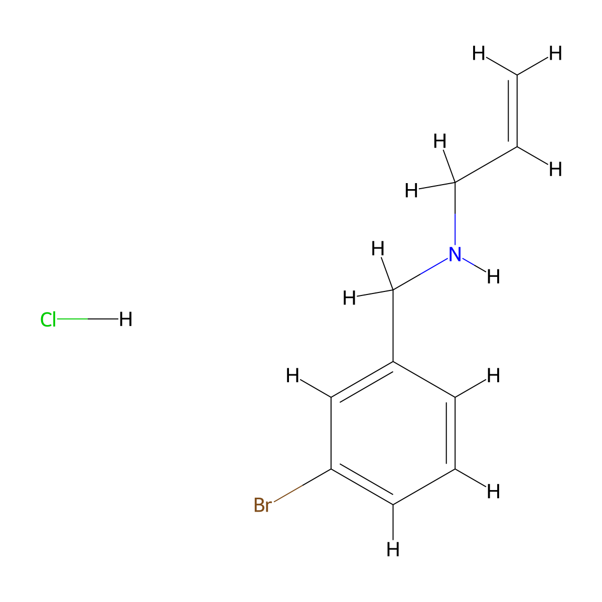 N-(3-Bromobenzyl)-2-propen-1-amine hydrochloride molecular structure, CAS 1049678-39-8