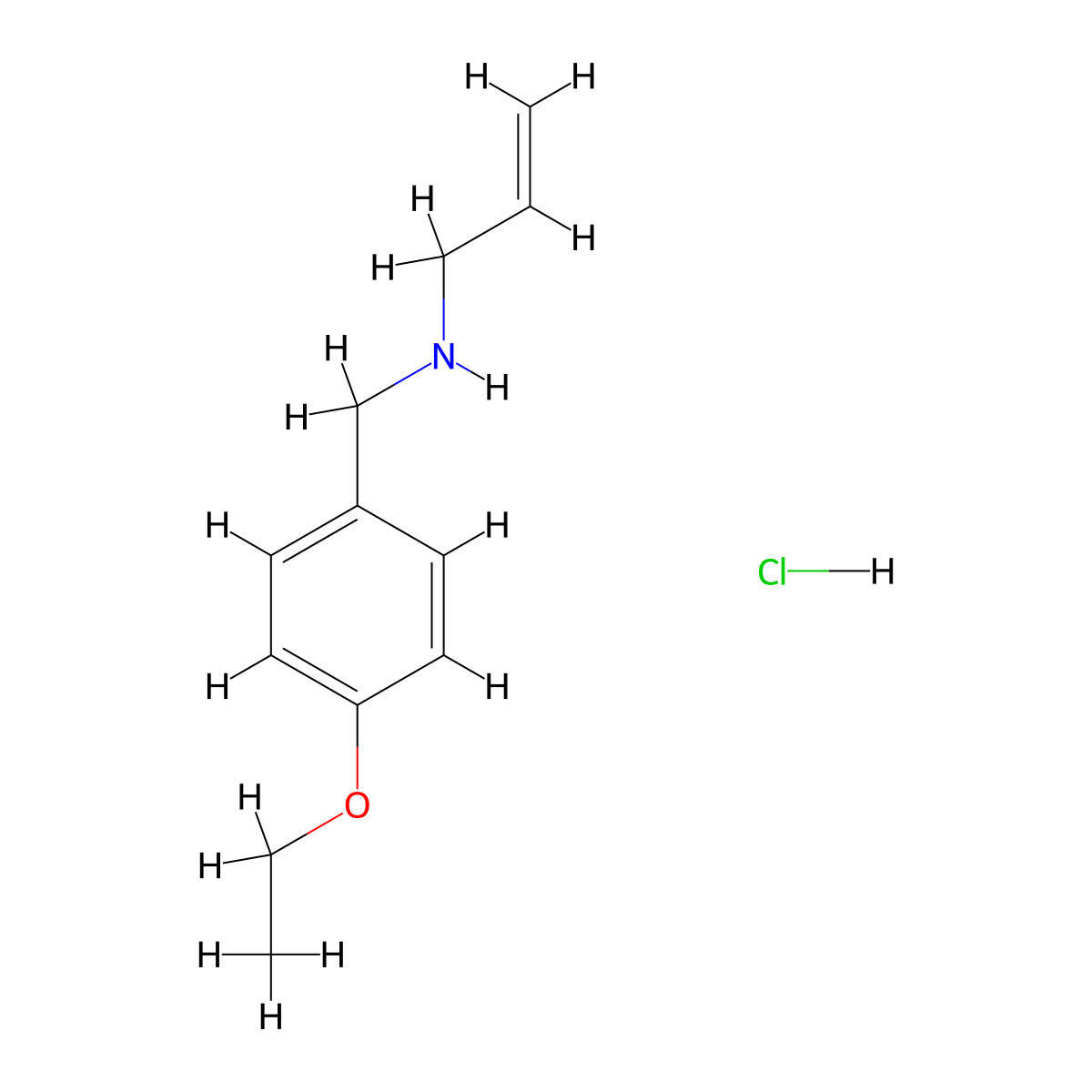 N-(4-Ethoxybenzyl)-2-propen-1-amine hydrochloride molecular structure, CAS 1049678-40-1
