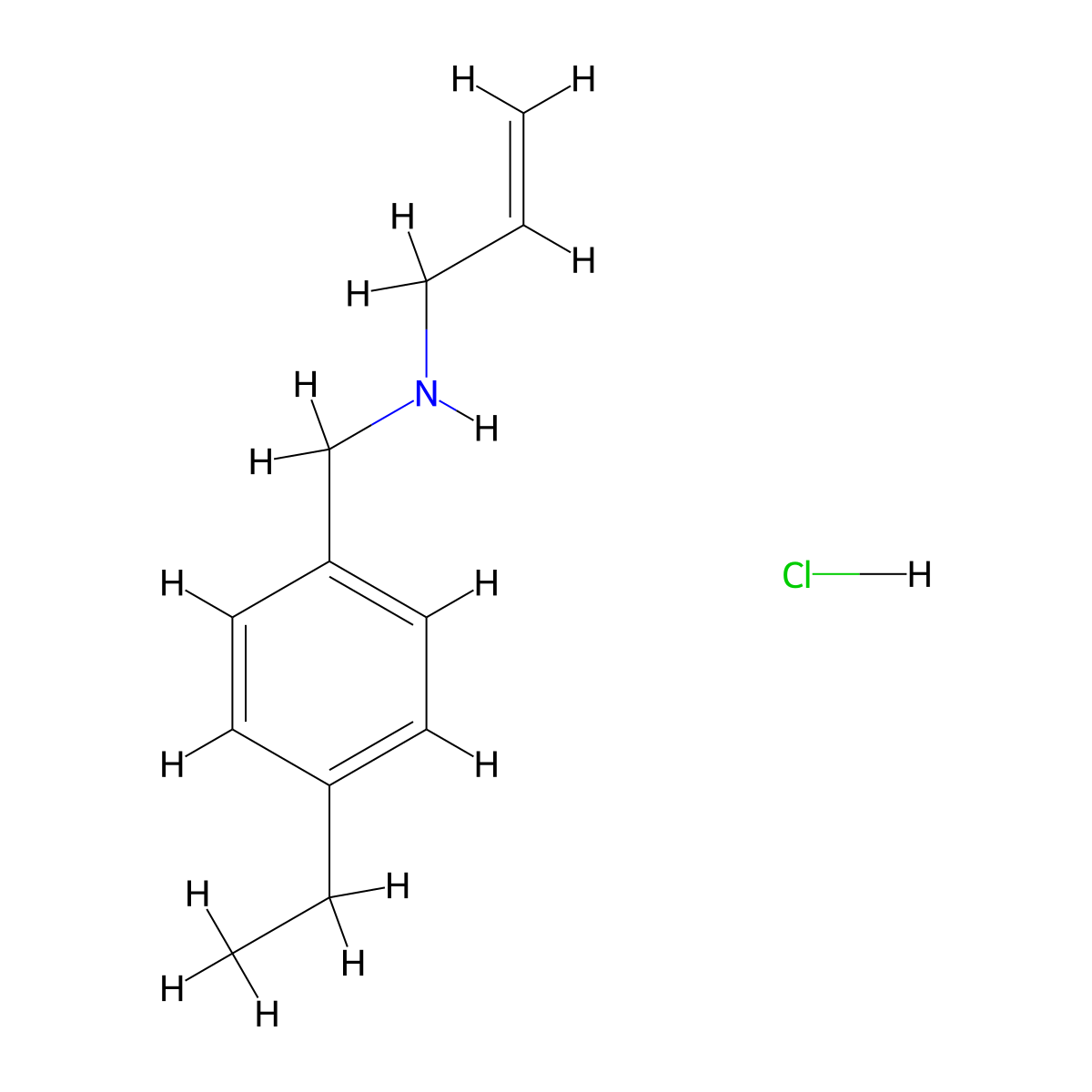 N-(4-Ethylbenzyl)-2-propen-1-amine hydrochloride molecular structure, CAS 1049678-44-5