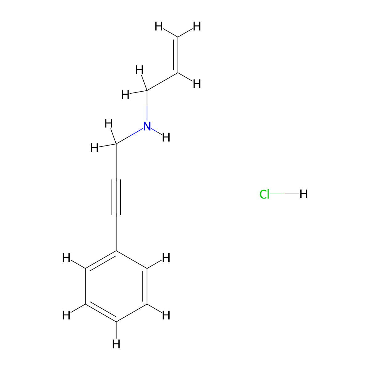 N-(3-Phenyl-2-propyn-1-yl)-2-propen-1-amine hydrochloride molecular structure, CAS 1049678-47-8