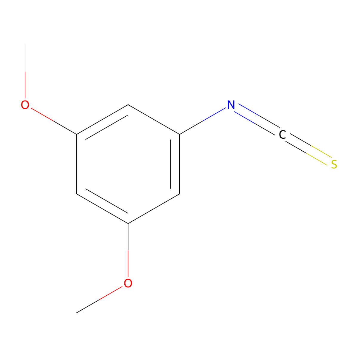 3,5-Dimethoxyphenyl isothiocyanate molecular structure, CAS 104968-58-3