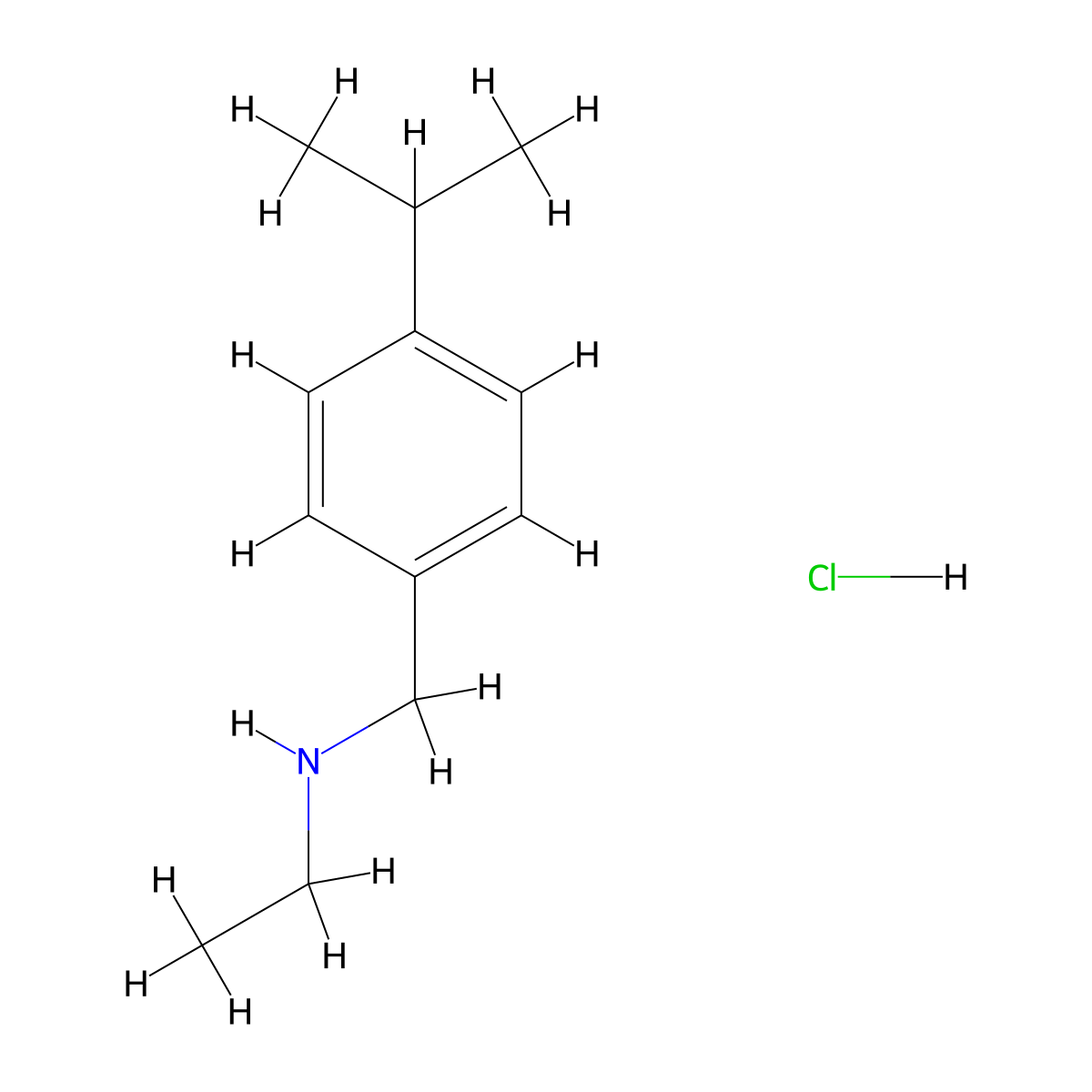 N-(4-Isopropylbenzyl)ethanamine hydrochloride molecular structure, CAS 1049680-95-6