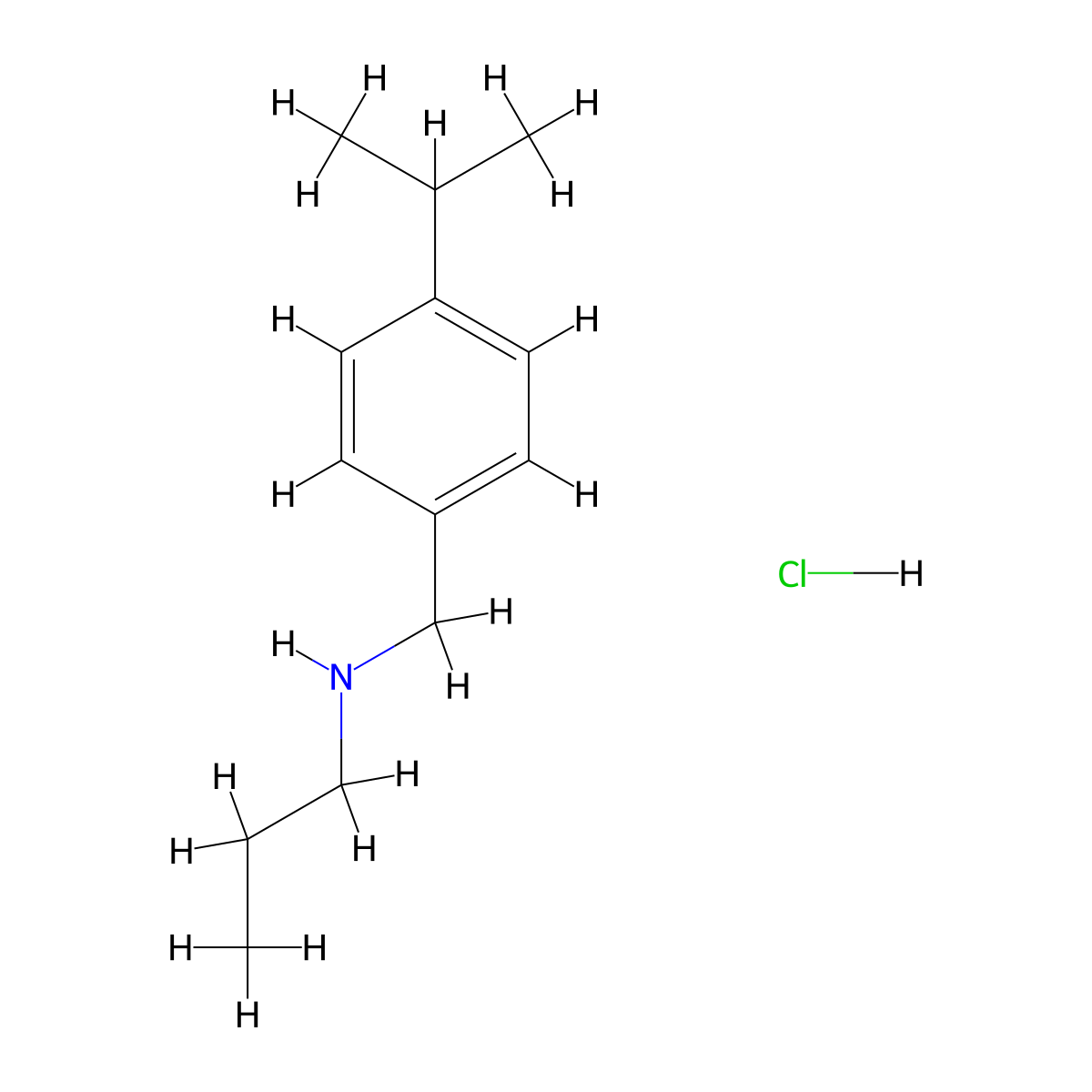 N-(4-Isopropylbenzyl)-1-propanamine hydrochloride molecular structure, CAS 1049680-96-7