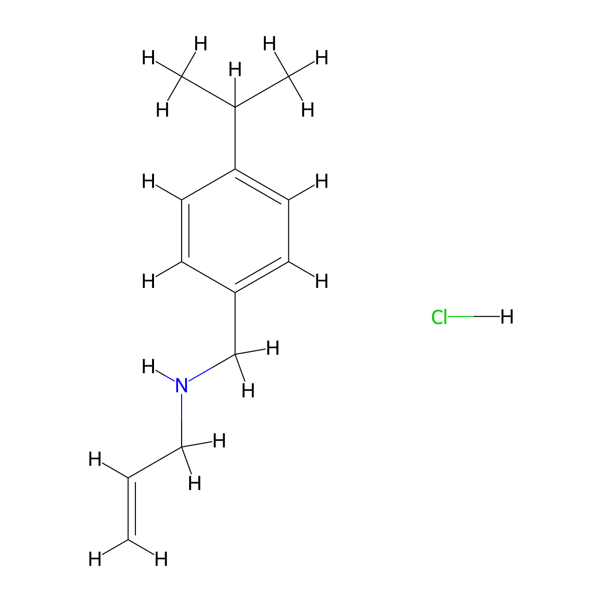 N-(4-Isopropylbenzyl)-2-propen-1-amine hydrochloride molecular structure, CAS 1049680-98-9