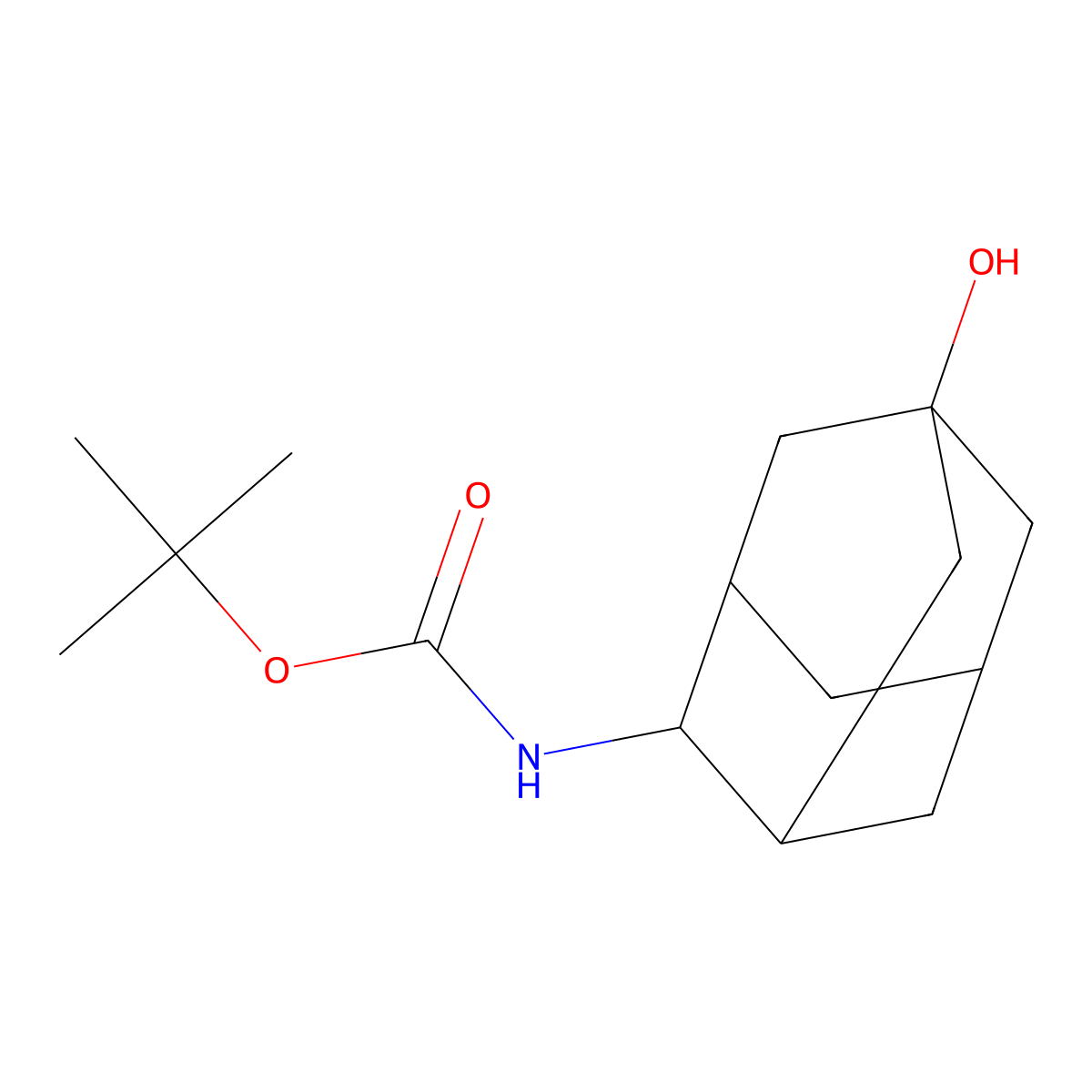 tert-butyl N-(5-hydroxyadamantan-2-yl)carbamate molecular structure, CAS 1049682-78-1