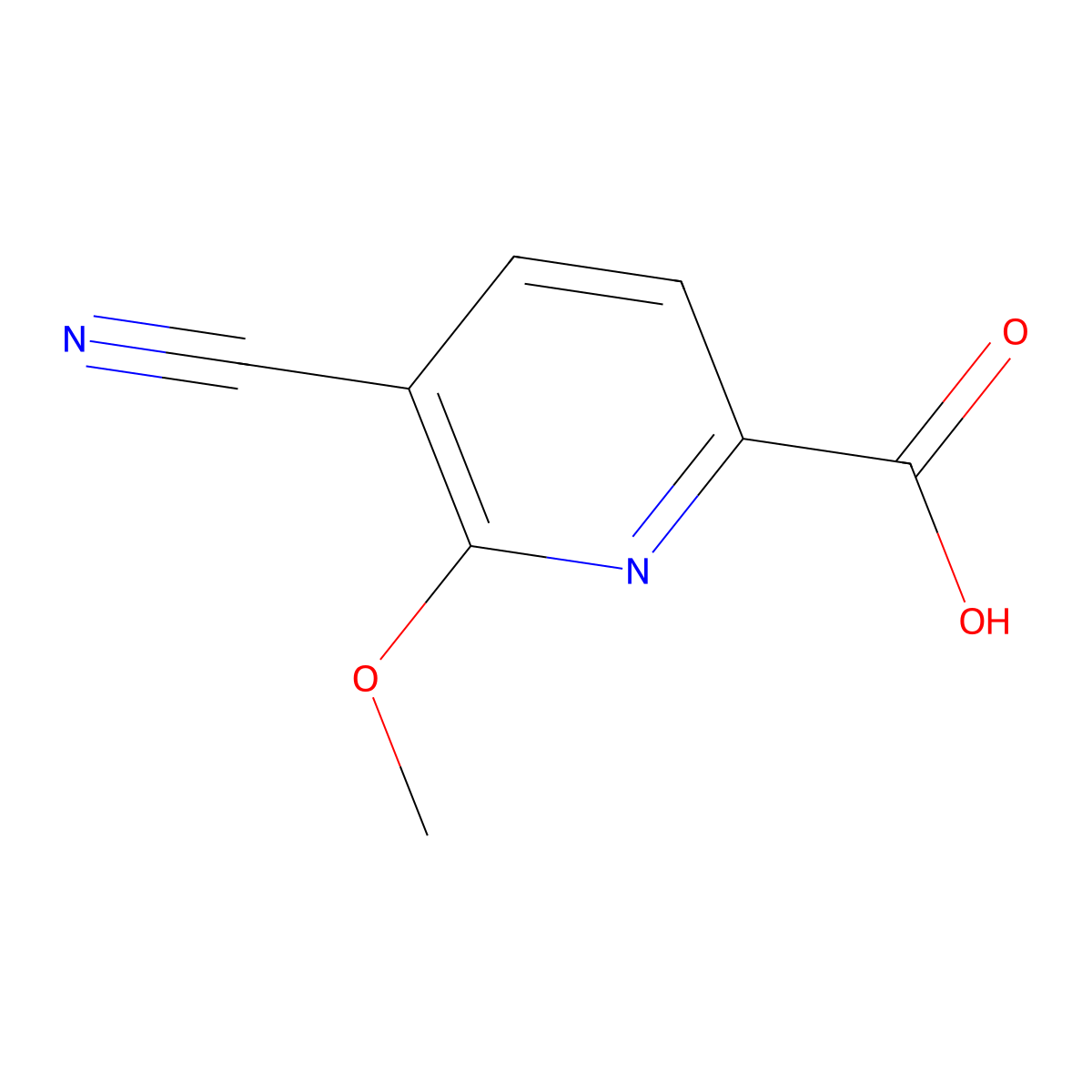 5-Cyano-6-methoxypicolinic acid molecular structure, CAS 104969-32-6