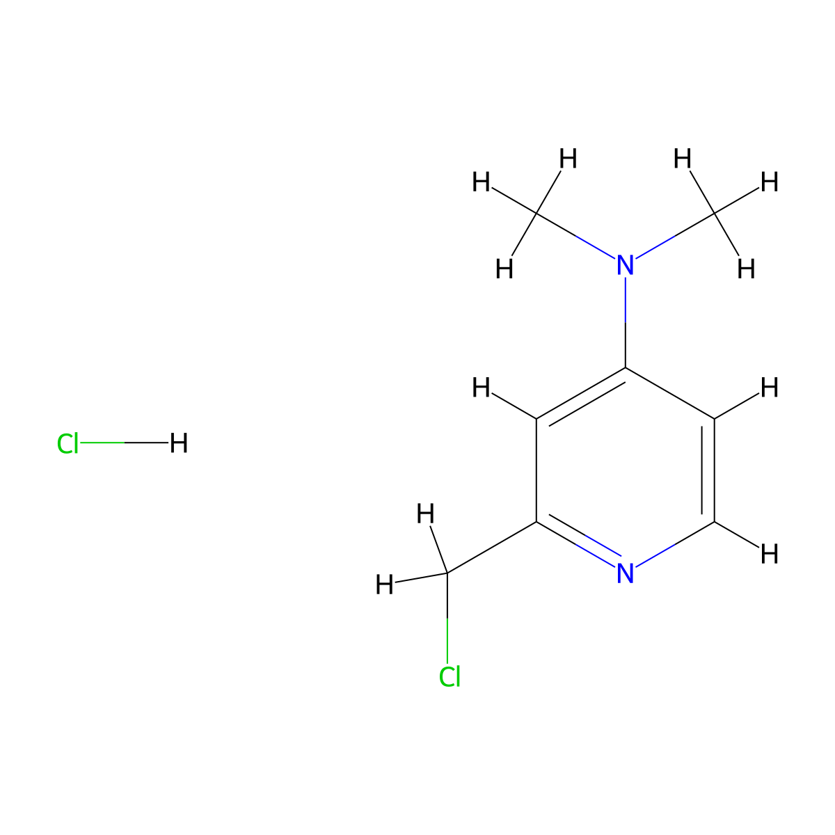 2-Chloromethyl-4-dimethylaminopyridine hydrochloride molecular structure, CAS 104969-49-5