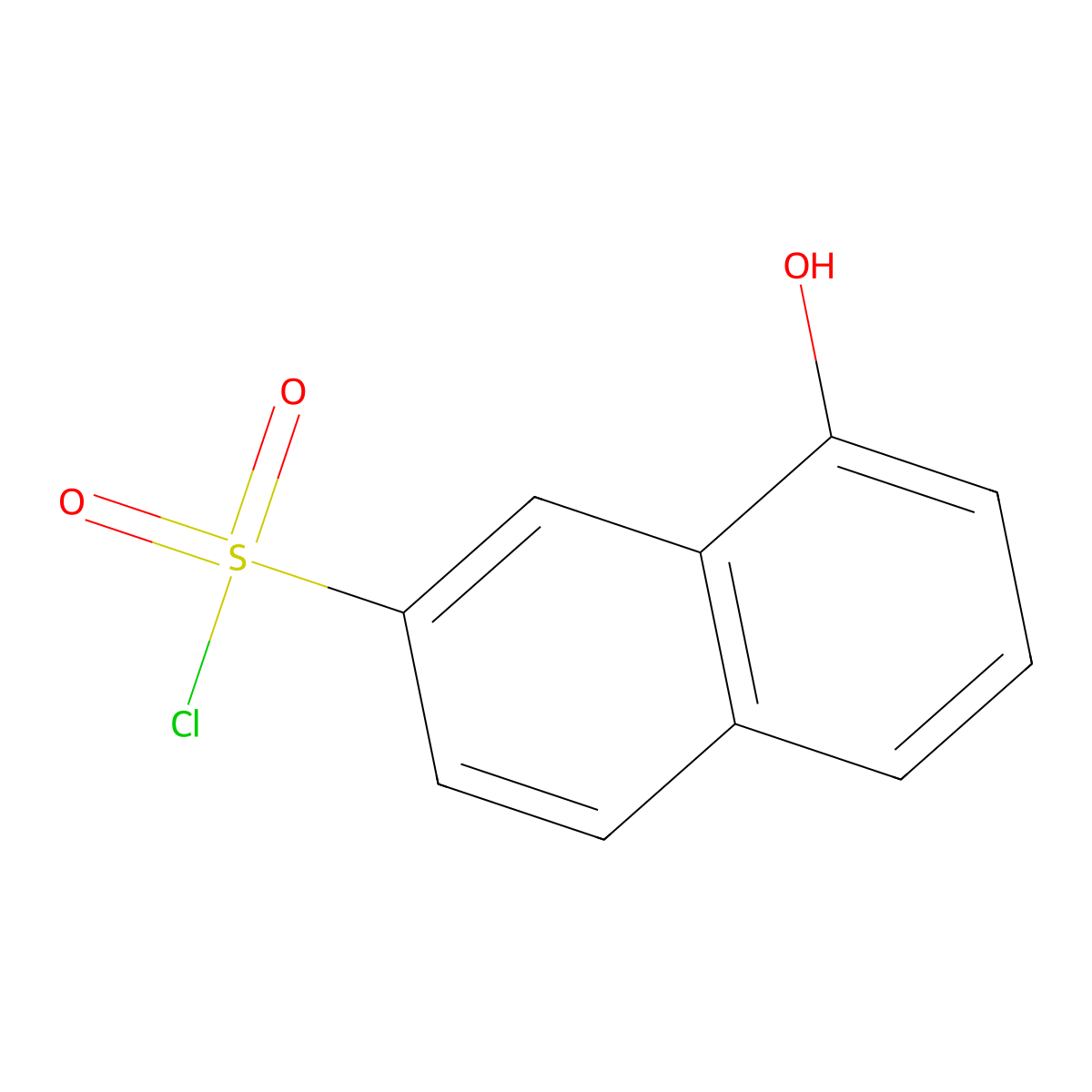 8-Hydroxynaphthalene-2-sulfonyl chloride molecular structure, CAS 104969-99-5