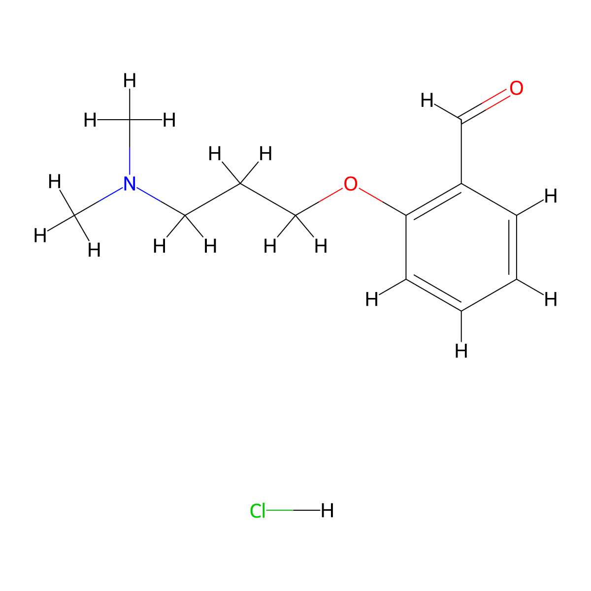 2-[3-(Dimethylamino)propoxy]benzaldehyde hydrochloride molecular structure, CAS 1049691-40-8