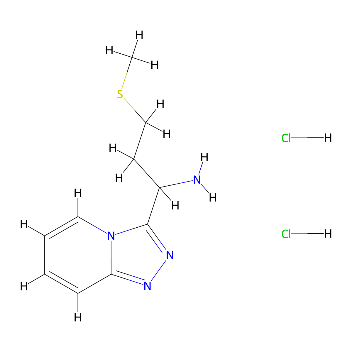 3-(Methylsulfanyl)-1-{[1,2,4]triazolo[4,3-a]pyridin-3-yl}propan-1-amine dihydrochloride molecular structure, CAS 1049693-70-0
