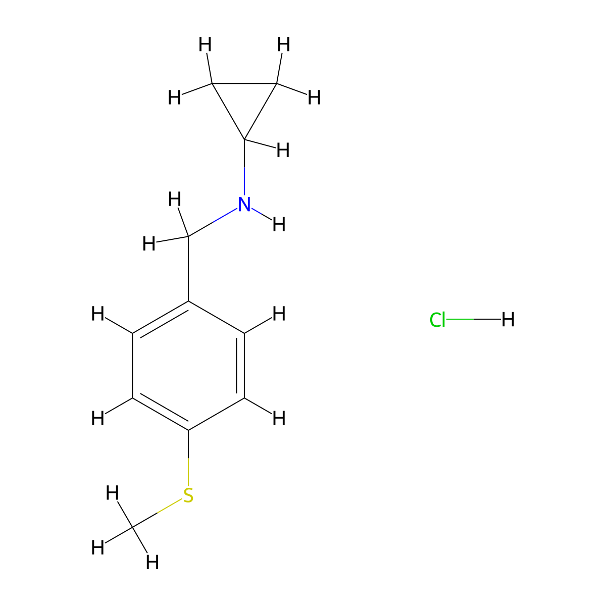 N-[4-(Methylthio)benzyl]cyclopropanamine hydrochloride molecular structure, CAS 1049696-51-6