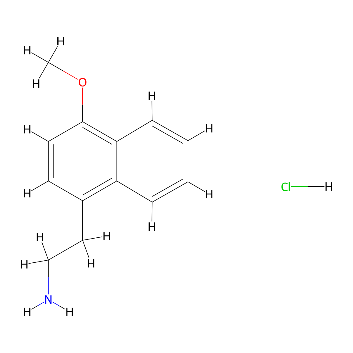 2-(4-Methoxynaphthalen-1-yl)ethan-1-amine hydrochloride molecular structure, CAS 1049698-13-6