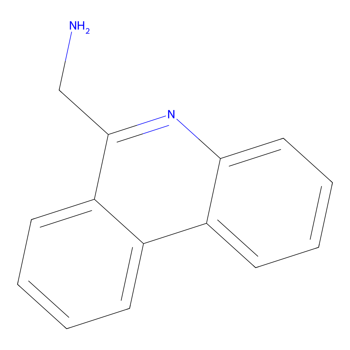 Phenanthridin-6-ylmethanamine molecular structure, CAS 104970-12-9