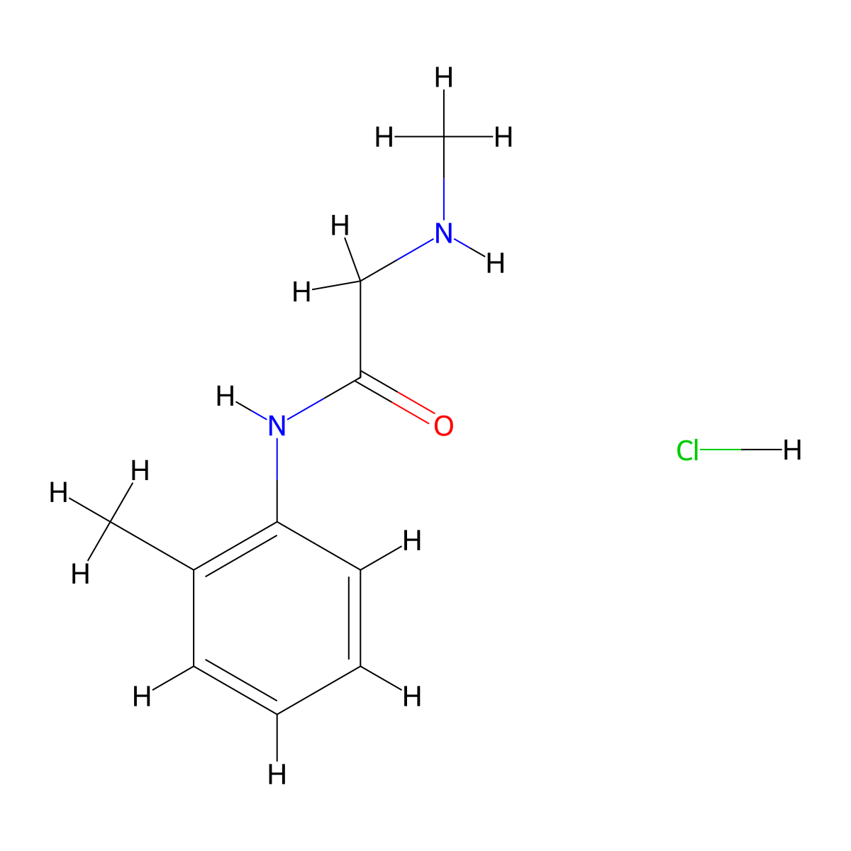 2-(Methylamino)-N-(2-methylphenyl)acetamide hydrochloride molecular structure, CAS 1049701-76-9