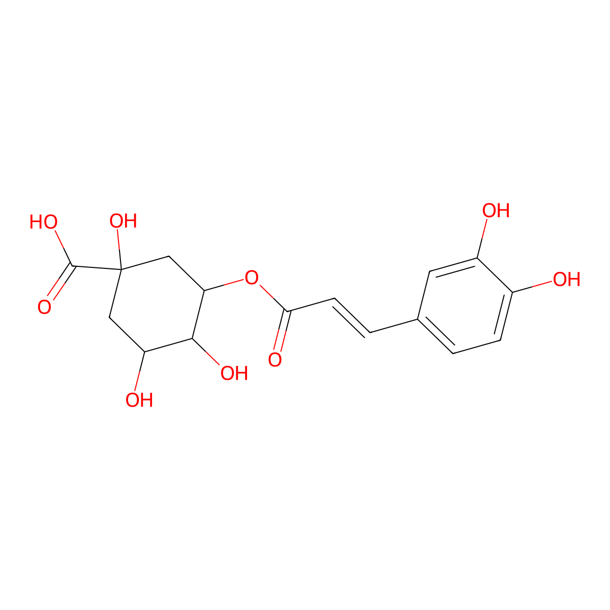 5Z-Caffeoylquinic acid molecular structure, CAS 1049703-62-9