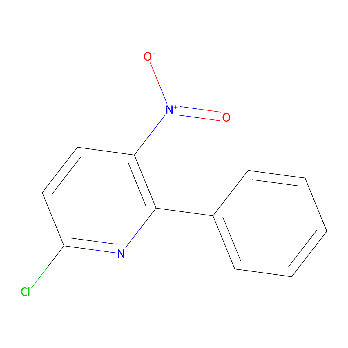 6-Chloro-3-nitro-2-phenylpyridine molecular structure, CAS 1049706-69-5