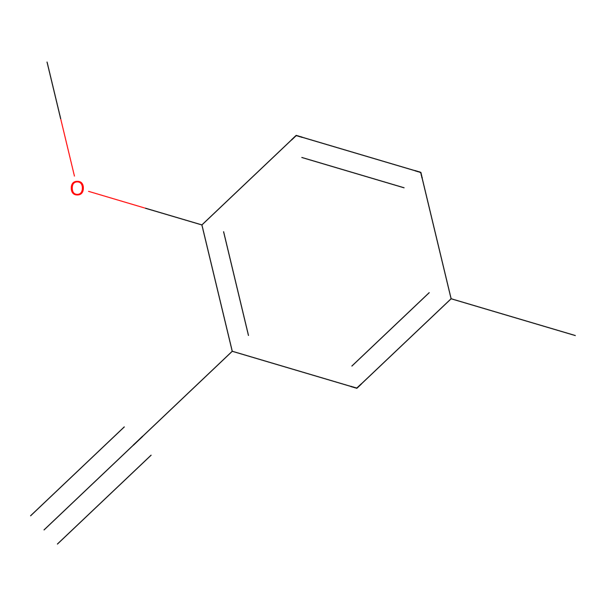 2-Ethynyl-1-methoxy-4-methylbenzene molecular structure, CAS 104971-07-5