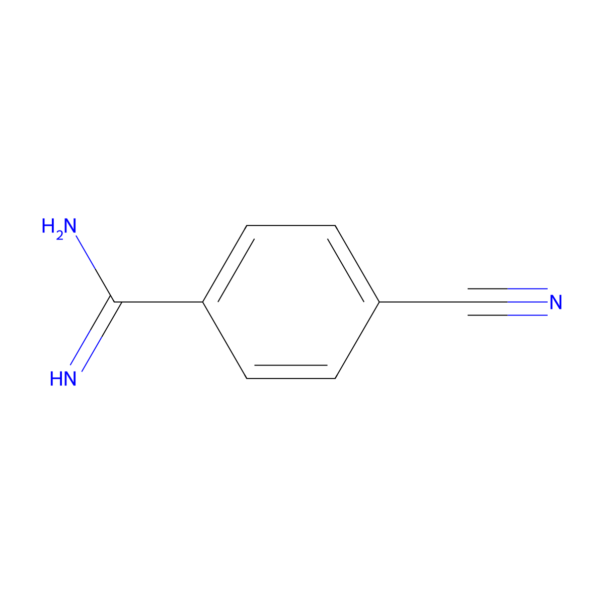 4-Cyanobenzene-1-carboximidamide molecular structure, CAS 104971-89-3