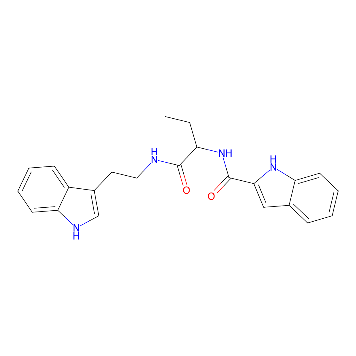 N-(1-{[2-(1H-indol-3-yl)ethyl]amino}-1-oxobutan-2-yl)-1H-indole-2-carboxamide molecular structure, CAS 1049711-01-4