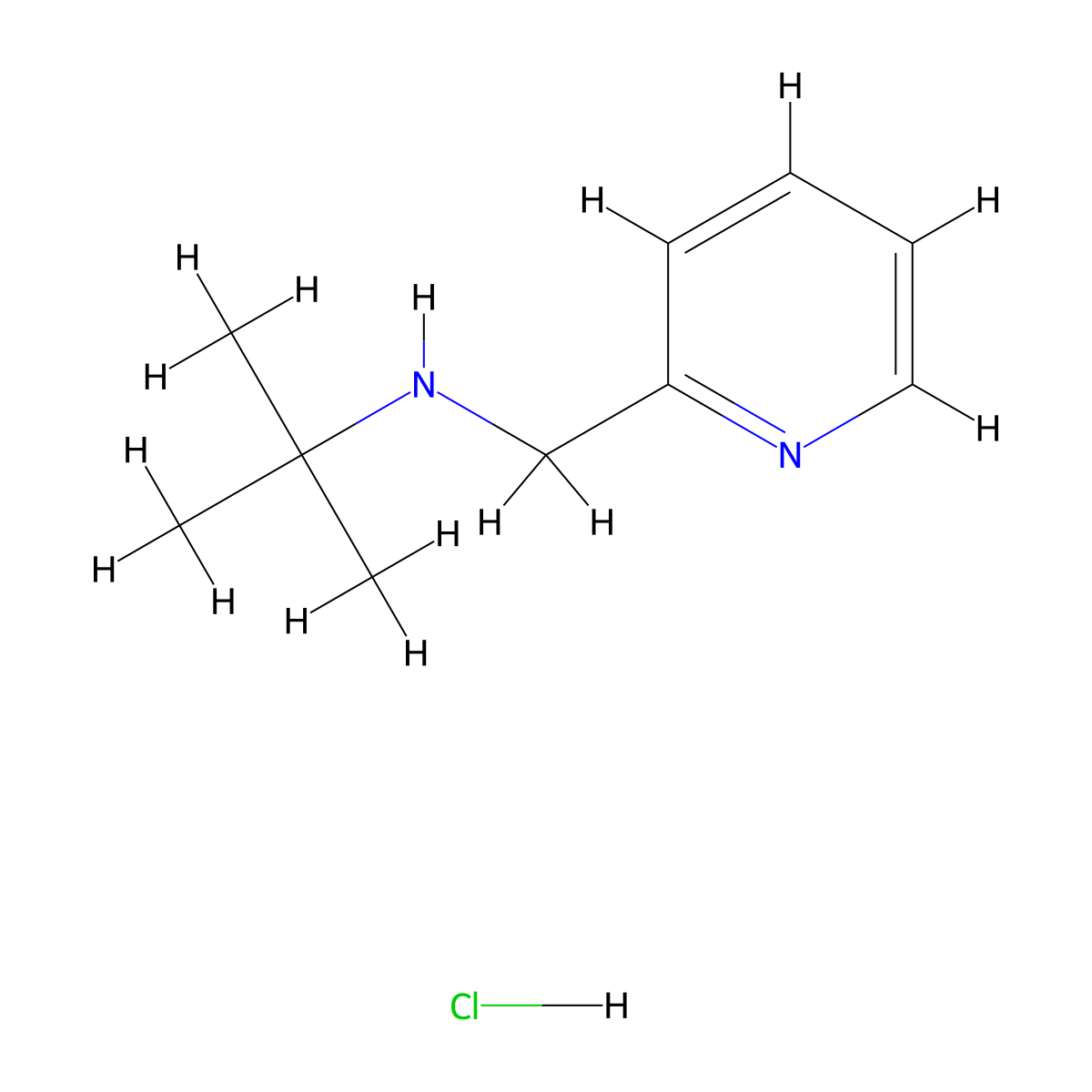 tert-Butyl(2-pyridinylmethyl)amine hydrochloride molecular structure, CAS 1049712-99-3