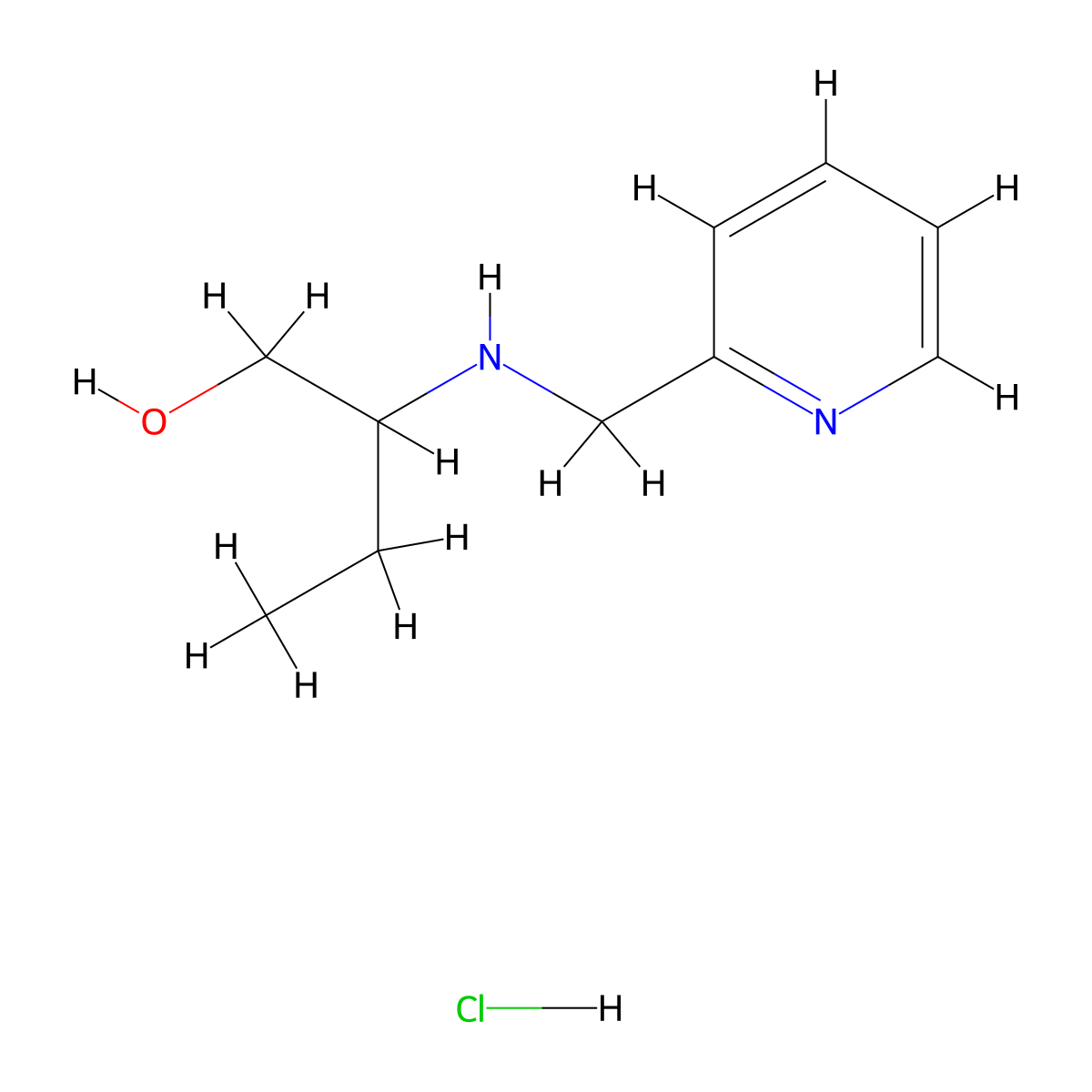 2-[(2-Pyridinylmethyl)amino]-1-butanol hydrochloride molecular structure, CAS 1049713-06-5
