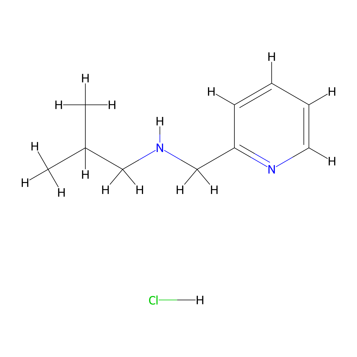 2-Methyl-N-(2-pyridinylmethyl)-1-propanamine hydrochloride molecular structure, CAS 1049713-09-8